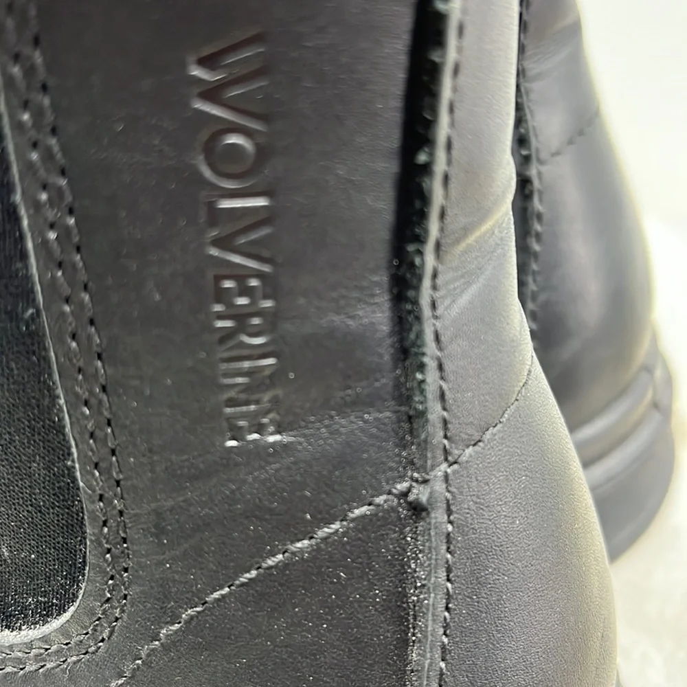 WOLVERINE Black Leather EPX Romeo Safety Toe boots, Size 12 - Picture 10 of 11